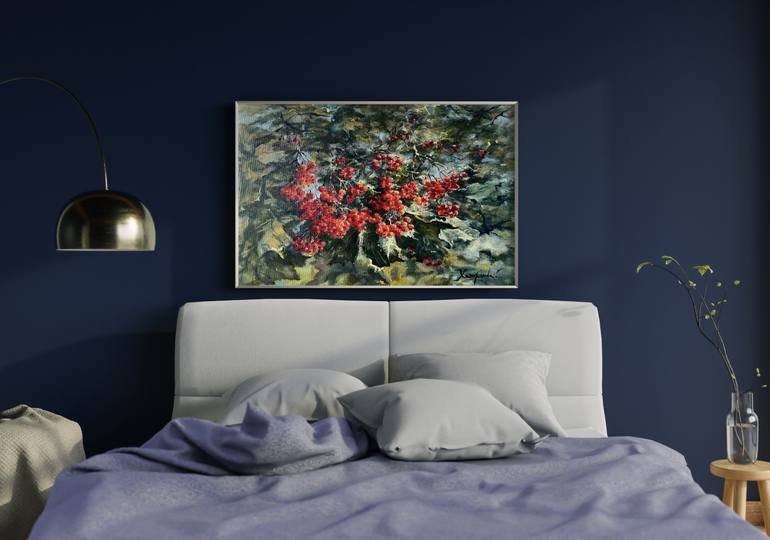 Original Abstract Expressionism Garden Painting by Elena Khokhryakova