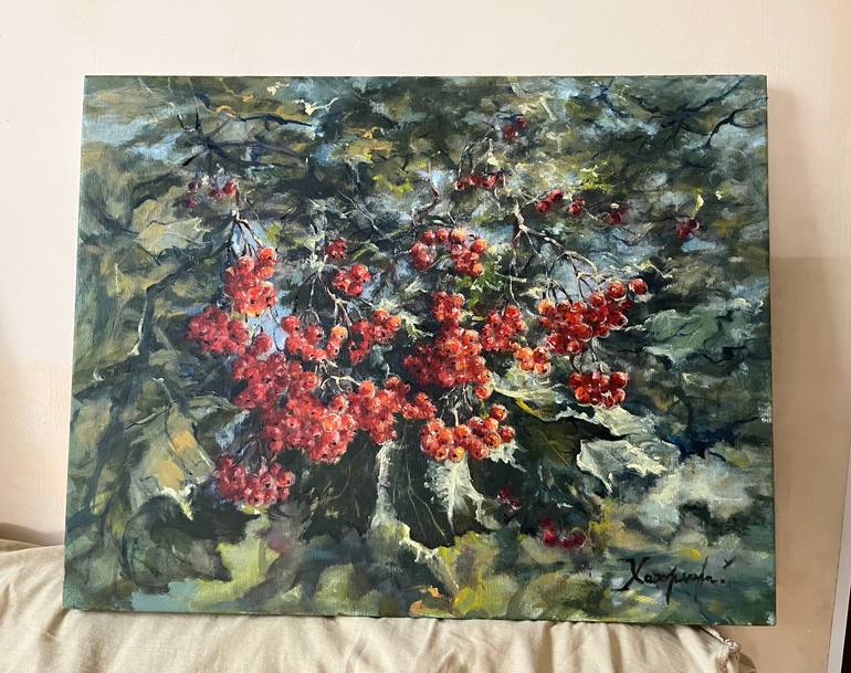 Original Abstract Expressionism Garden Painting by Elena Khokhryakova