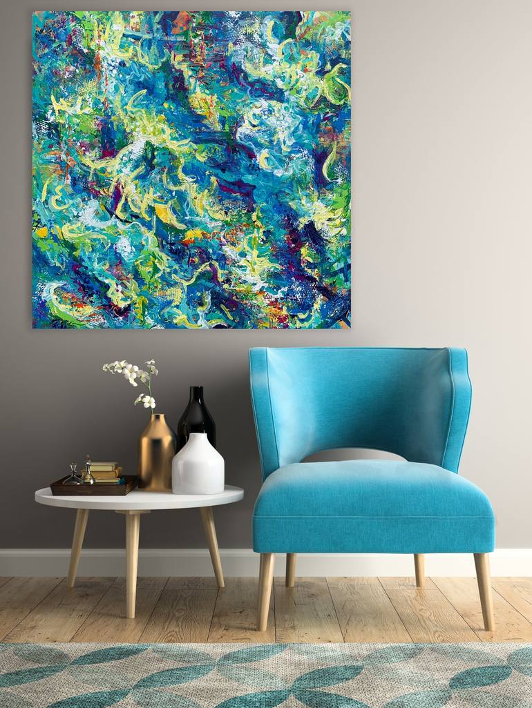 Original Abstract Expressionism Abstract Painting by Jennifer Hayes