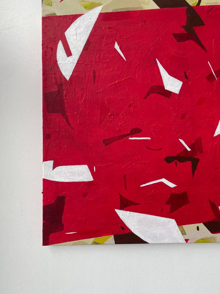 Original Geometric Abstract Painting by Nick Psaroudakis