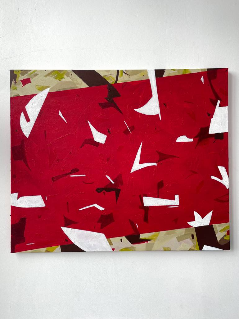 Original Geometric Abstract Painting by Nick Psaroudakis