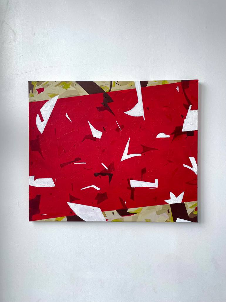 Original Geometric Abstract Painting by Nick Psaroudakis