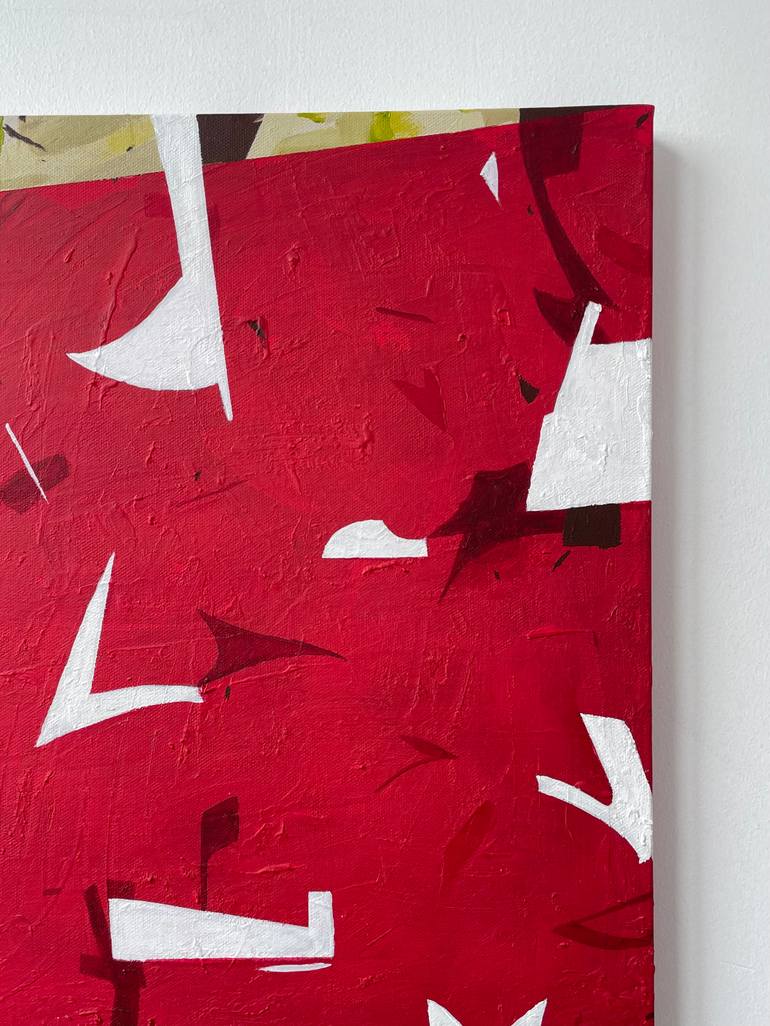 Original Geometric Abstract Painting by Nick Psaroudakis