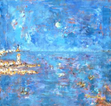 Print of Impressionism Seascape Paintings by Marcela Levinska Borecka - Marilion