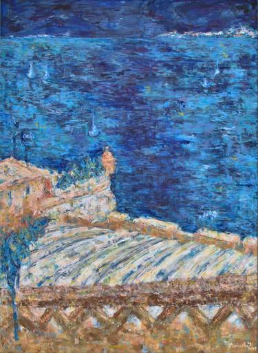 Print of Impressionism Seascape Paintings by Marcela Levinska Borecka - Marilion
