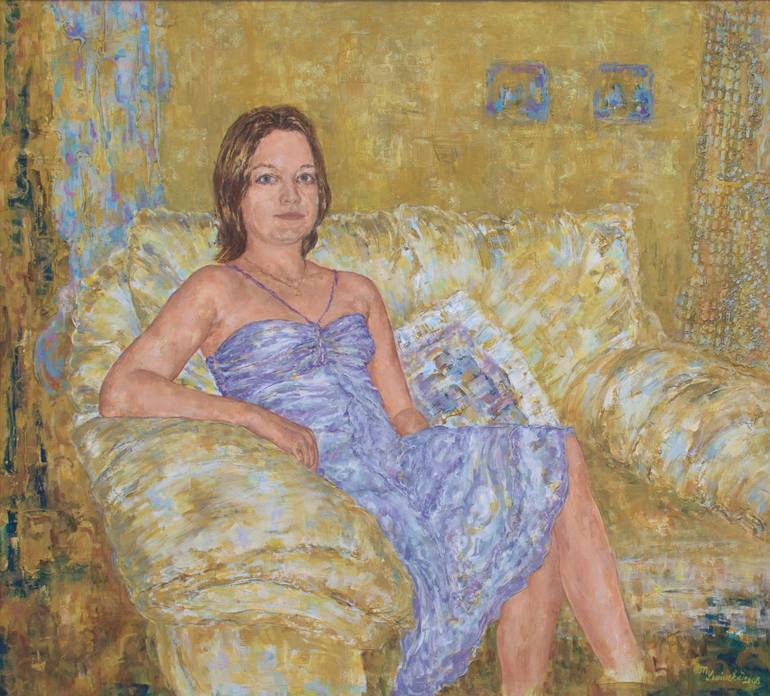 Original Portrait Painting by Marcela Levinska Borecka - Marilion