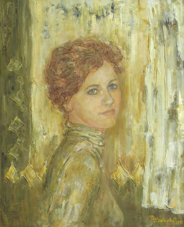 Original Fine Art Portrait Painting by Marcela Levinska Borecka - Marilion