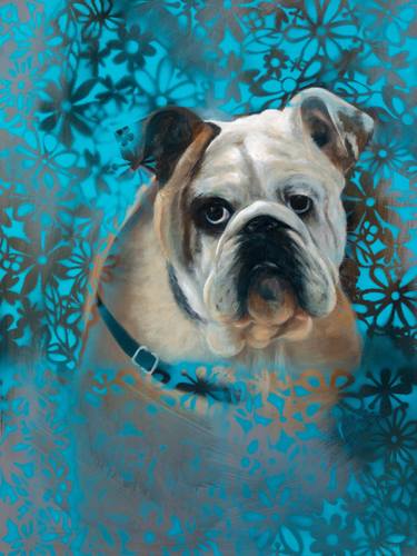 Original Figurative, Portraiture, Pop Art, Modern Dogs Painting by Susana Infurna Buscarino