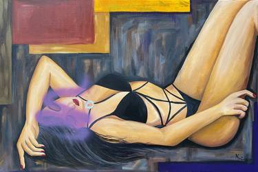 Original Pop Art Erotic Paintings by Anna Kuzmenko
