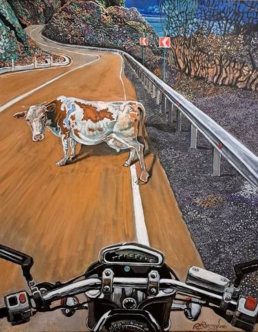 Print of Fine Art Motorcycle Paintings by Ramaz Razmadze