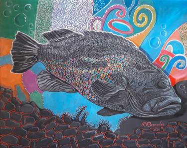 Original Contemporary Fish Paintings by Ramaz Razmadze