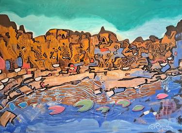 Print of Beach Paintings by Ramaz Razmadze