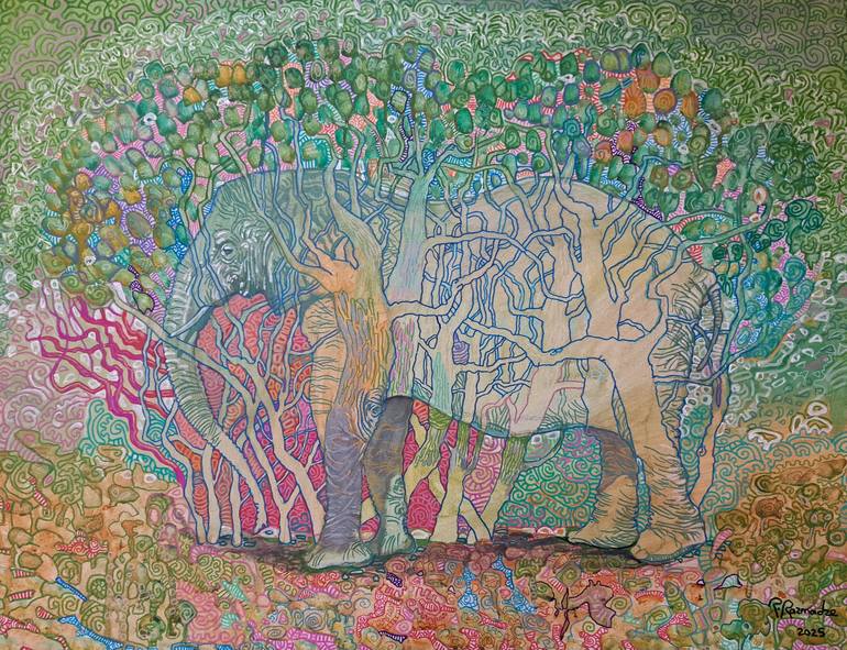 Original Modernism Landscape Paintings by Ramaz Razmadze