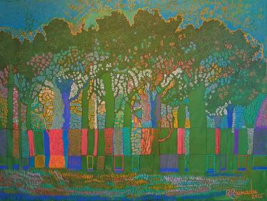 Original Art Deco Landscape Paintings by Ramaz Razmadze