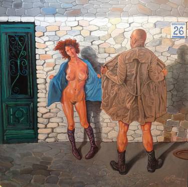 Print of Erotic Paintings by Ramaz Razmadze
