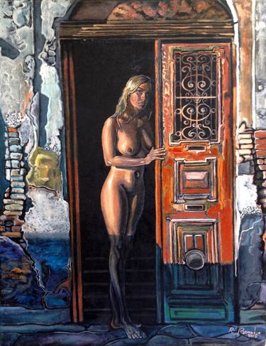 Print of Nude Paintings by Ramaz Razmadze