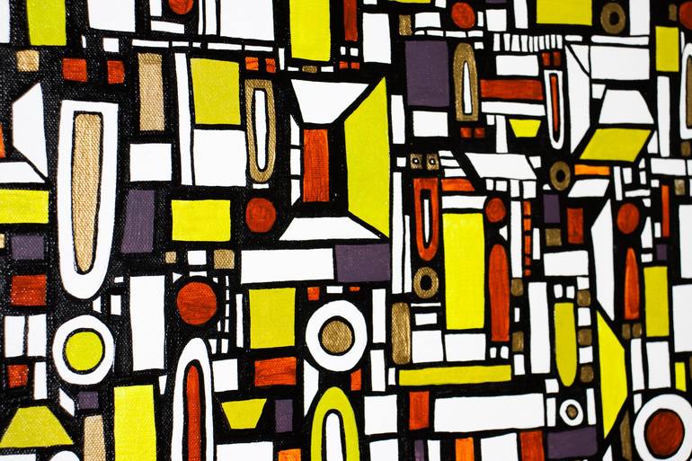 Original Cubism Abstract Painting by Veronika Spleiss