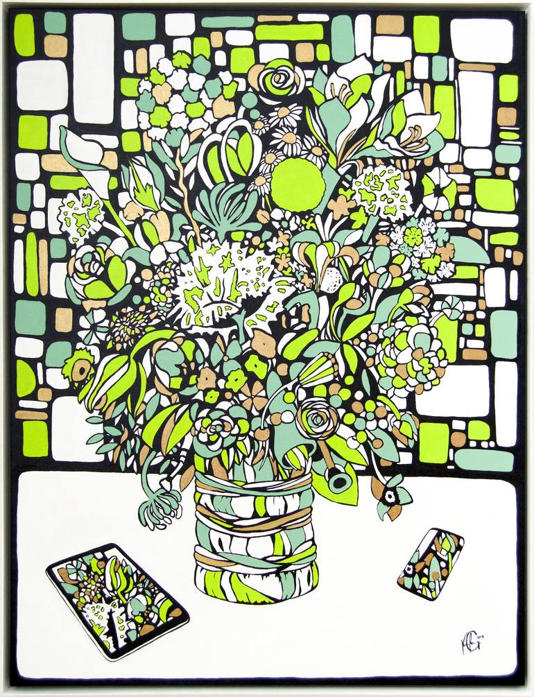 Original Abstract Still Life Paintings by Veronika Spleiss