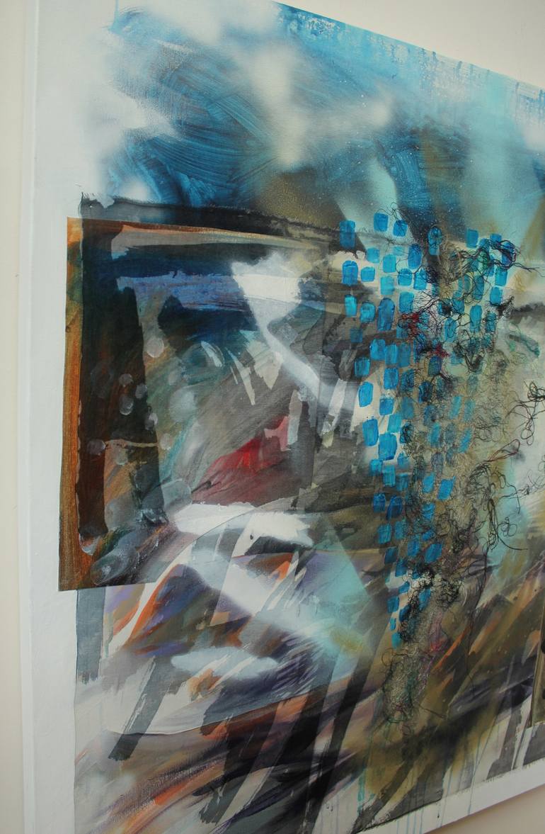 Original Abstract Expressionism Abstract Collage by Dana Roman