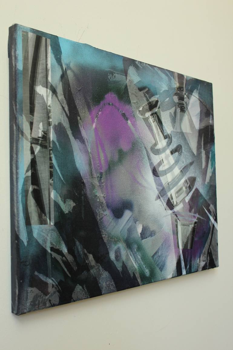 Original Abstract Outer Space Painting by Dana Roman