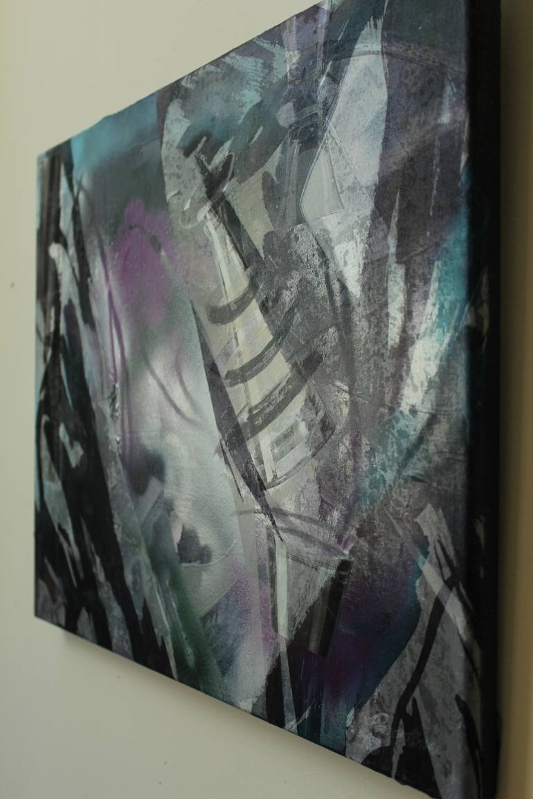 Original Abstract Outer Space Painting by Dana Roman