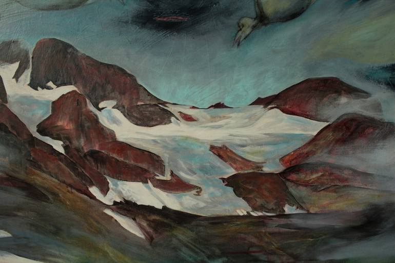 Original Conceptual Landscape Painting by Dana Roman