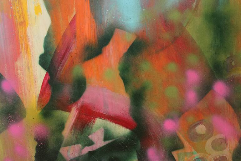 Original Abstract Expressionism Abstract Painting by Dana Roman