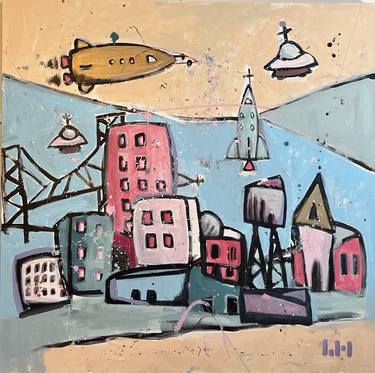 Original Architecture Paintings by Lewis Huffman