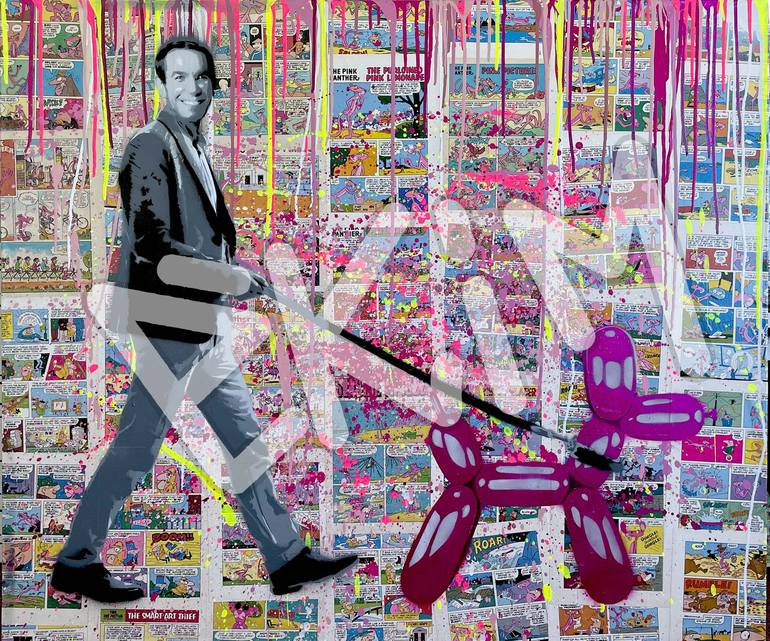 Homage to the Jean Michel Basquiat Exhibition Fondation Louis Vuitton  Spaghetti Smarties Painting by Ekim Street Artist
