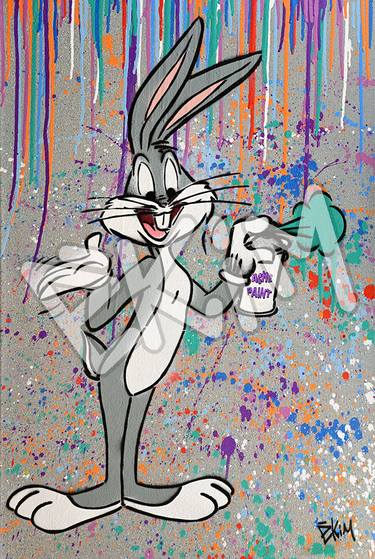 Bugs Bunny Street Art with Spray Can Graffiti Homage thumb