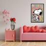 Snoopy Graffiti Street Art with Pink Heart