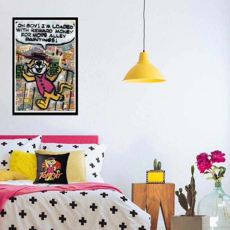 Original Pop Art Graffiti Painting by Ekim Street Artist