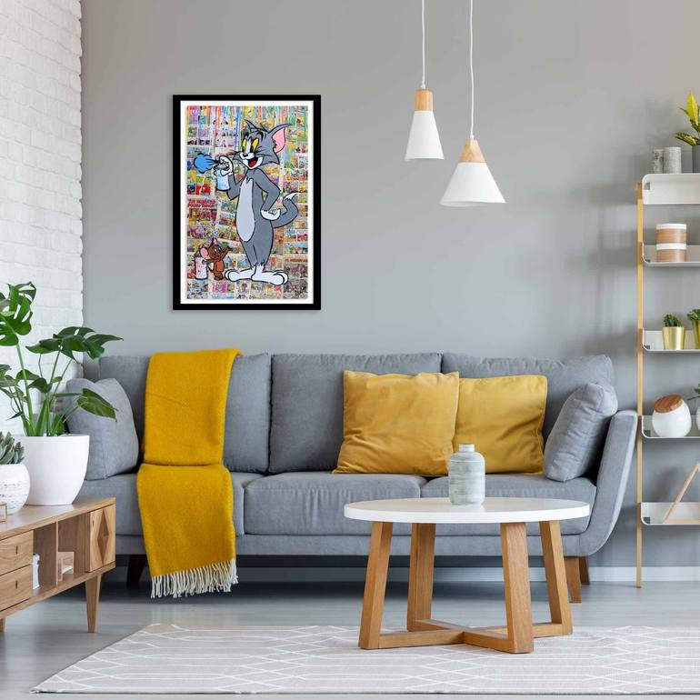 Original Pop Art Graffiti Painting by Ekim Street Artist