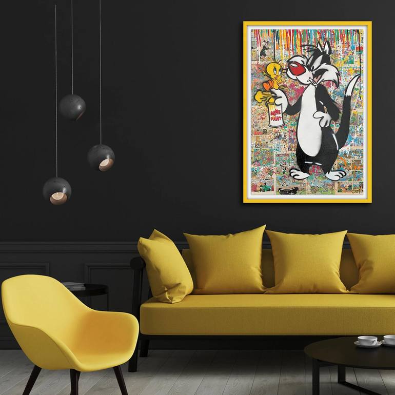 Original Pop Art Pop Culture/Celebrity Painting by Ekim Street Artist