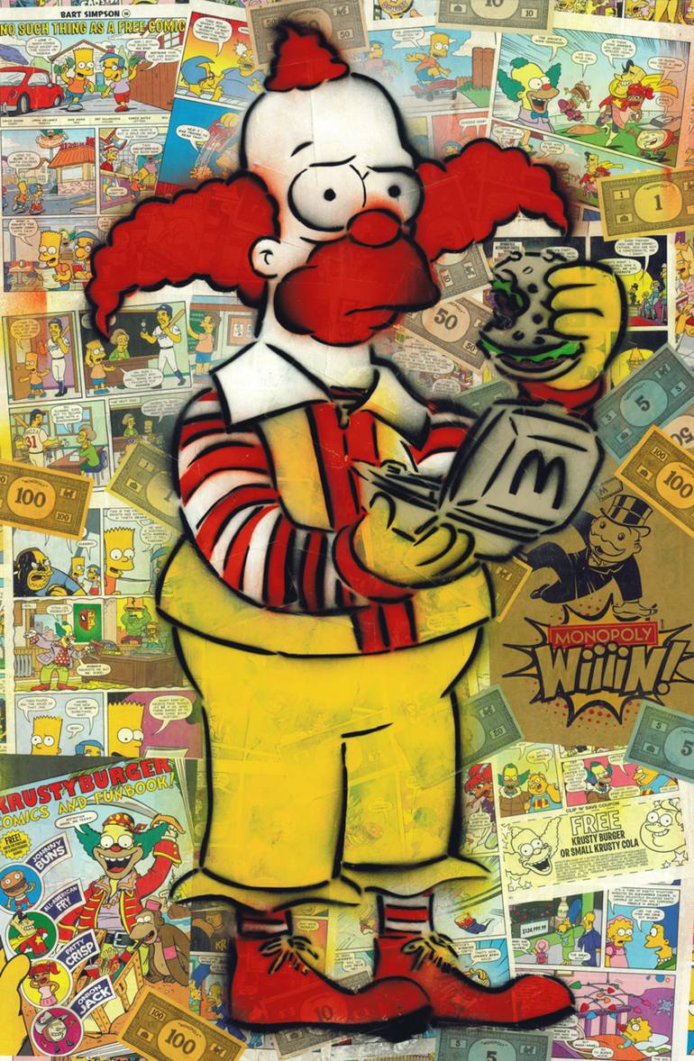  Graffiti Wall Art of Louis Vuitton - Bart Simpson