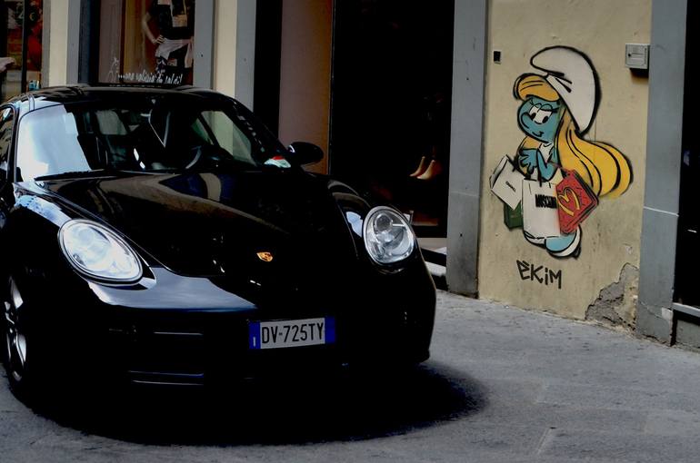 Original Abstract Graffiti Painting by Ekim Street Artist