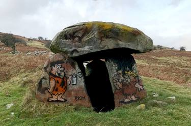 Flintstones Street Art on Cromlech Standing Stones thumb