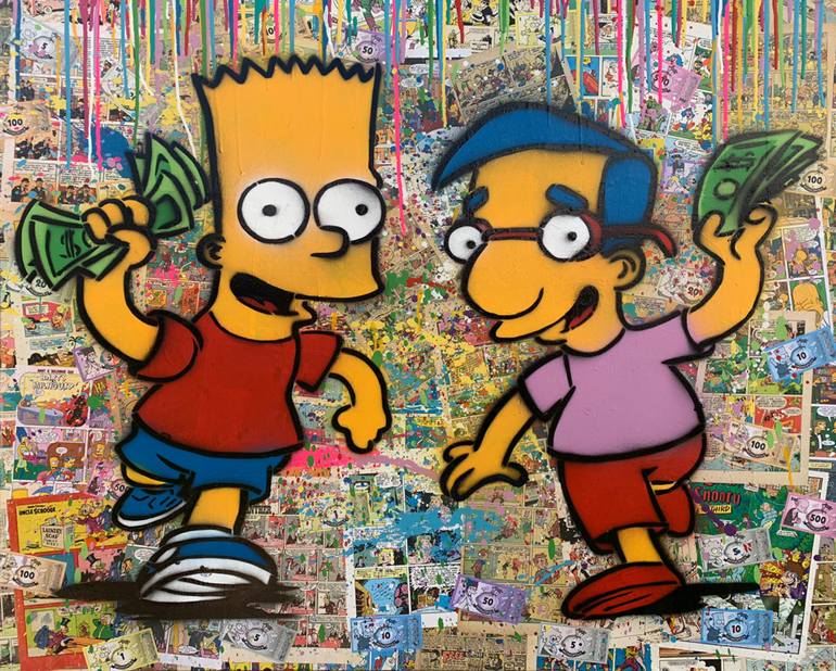  Graffiti Wall Art of Louis Vuitton - Bart Simpson