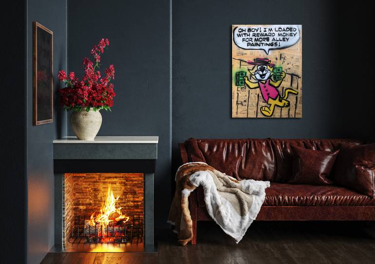 Original Conceptual Graffiti Painting by Ekim Street Artist