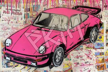 Pink Panther Street Art Porsche 911 Graffiti thumb