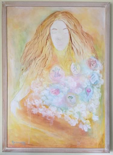 Print of Fine Art Women Paintings by Lucia Gomez F