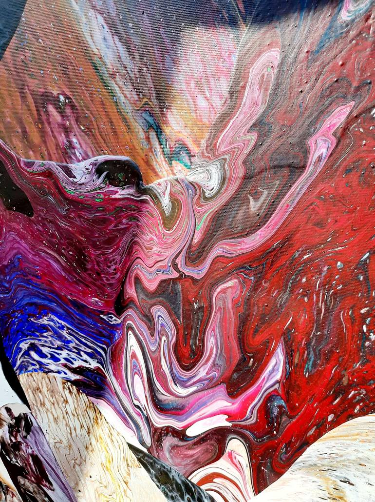 Original Abstract Painting by Otilia  MăNdescu Canavra 