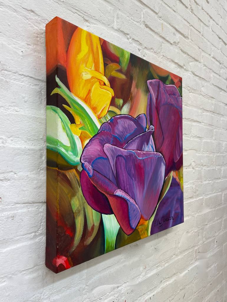 Original Abstract Expressionism Floral Painting by Ella Joosten
