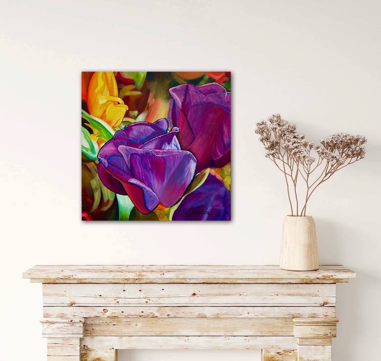 Original Abstract Expressionism Floral Painting by Ella Joosten