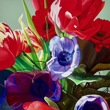 Original Expressionism Floral Paintings by Ella Joosten