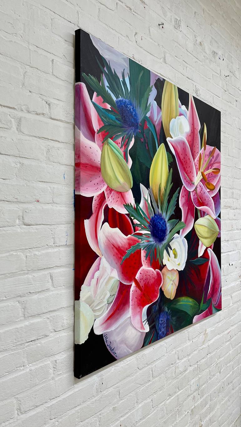 Original Expressionism Floral Painting by Ella Joosten