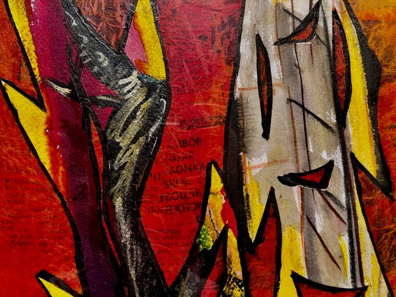 Original Abstract Expressionism Nature Mixed Media by Ella Joosten