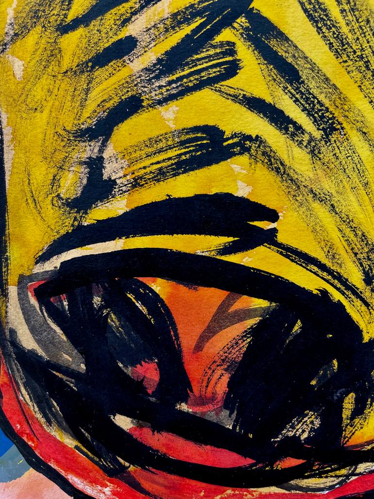 Original Abstract Expressionism Animal Mixed Media by Ella Joosten