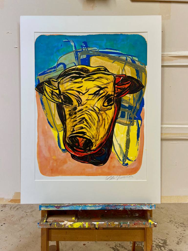 Original Abstract Expressionism Animal Mixed Media by Ella Joosten