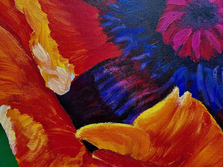 Original Expressionism Floral Painting by Ella Joosten